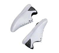 Jugaoge Summer Golf Shoes for Big-Size Men, High-Elastic Shock-Absorbing Waterproof White Black 45