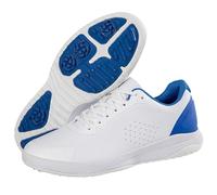 Jugaoge Summer Golf Shoes for Big-Size Men, High-Elastic Shock-Absorbing Waterproof White Blue 40