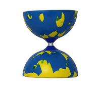 Juggle Dream Jester Diabolo - Medium Size - Fixed Axle - Blue/Yellow