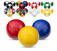 Juggle Dream Professional Juggling Balls Set of 3 with Free Online Learning Video, Beginners and Experts (Red, Yellow, Blue)
