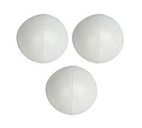 Juggling Balls, Juggle Balls with Net Bag 3pcs 6.3cm PU + Fine Rubber Clown Juggle Ball Set for Beginner Professionals (White)