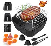 JUGGPENG Hot Air Fryer Accessories for Ninja Max PRO 6.2L AF180EU, Airfryer Accessories for Cosori 5.5L/6L/6.2L/6.5L, Silicone Mould Hot Air Fryer for Ninja PRO 4.7L AF140EU BPA Free