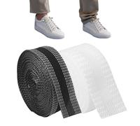 JUGNAW 2 Set Hemming Tape for Trousers 10M Extra Strong Wonder Web Iron-On Adhesive 2.5cm Wide Double-Sided No-Sew Hem Tape for Clothes, Curtains, and More - Includes Dark Gray and White