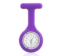 JUGNAW Nurse Watch Brooch,Silicone with Pin/Clip, Plastic Fob Watch, Infection Control Design Health Care Nurse Doctor Paramedic Medical Brooch Fob Watch