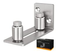 JUGREAT Sliding Door Guides Floor Mount, Stainless Steel, Adjustable Roller, Wall Mounted, Silver, Modern, Up to 2 1/8 inches Thick