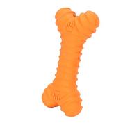 Juguete para masticar cepillo de dientes para perros, juguete para masticar para perros, dentición para cachorros, mordedor de látex, chirriante, masticable cómodo para masticar mascotas (Orange)