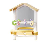 Juguetes Para Periquitos - Posadero Con Espejo Para Pájaros - Suministros Mascotas De Masticación Y Juego Interior Exterior Jardín Patio Balcón | Espejo Para Jaula De Pájaros Juguetes Para Páj
