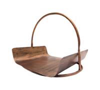 Jugutyeg Log Holder for, Sturdy Metal Log Holder with Handles, Multifunctional Log Holder, Log Stacking Basket for, copper color