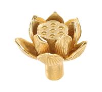 Jugutyeg Lotus Seed Pod Design Cabinet Knob, Wardrobe Pull, Dresser Knob, Brass Handles for Cabinet Doors, Gold