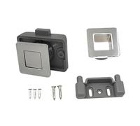 Jugutyeg Push Button Lock for Cars, Push Button Lock for Kitchen Cabinet Doors, Furniture Accessories, Cabinet Hardware and Boat Hardware, Bright Chrome