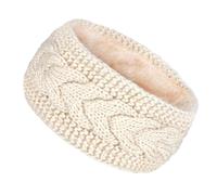 JuHongLeMin Women's Knitted Headbands Winter Ear Warmer - Velvet Lined, Windproof & Thermal for Cold Weather(off-wjite)
