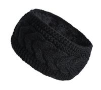 JuHongLeMin Women's Knitted Headbands Winter Ear Warmer - Velvet Lined, Windproof & Thermal for Cold Weather(black)