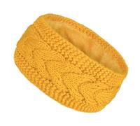 JuHongLeMin Women's Knitted Headbands Winter Ear Warmer - Velvet Lined, Windproof & Thermal for Cold Weather(yellow)