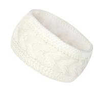 JuHongLeMin Women's Knitted Headbands Winter Ear Warmer - Velvet Lined, Windproof & Thermal for Cold Weather(white)
