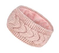 JuHongLeMin Women's Knitted Headbands Winter Ear Warmer - Velvet Lined, Windproof & Thermal for Cold Weather(pink)
