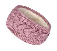 JuHongLeMin Women's Knitted Headbands Winter Ear Warmer - Velvet Lined, Windproof & Thermal for Cold Weather(gray purple)