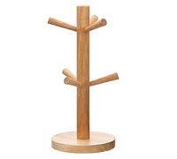 JUHONNZ Mug Tree,Wooden Mug Holder Tree Mug Holder Stand Cup Holders Wood Mug Rack Tree Mug Hooks for Kitchen Counter TabletopTea Coffee Cup Organizer