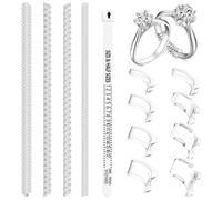 Juhuifu 13 Pcs Ring Size Adjuster Kit Invisible Ring Guards Clear Loops Set