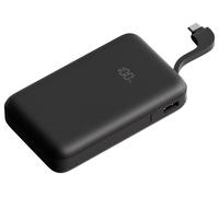 Juice Eco Integrated Power Bank, Portable Charger 10,000 mAh with Built-in Cable & Digital Display, USB-C Output, Power Bank for iPhone 15 16 17 Pro Max, Samsung, Xiaomi, Android, iPad, DJI - Black