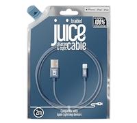Juice 2m Apple iPhone Lightning Cable | iPhone 13, Max, Pro and Mini | iPhone12, Max, Pro and Mini | iphone 11, Pro, X, Xr | iPhone 8, 7, 6, SE | iPad - Navy
