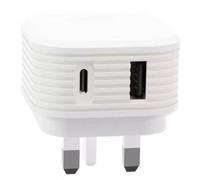 Juice 30W Dual Port Fast Charger Plug - White