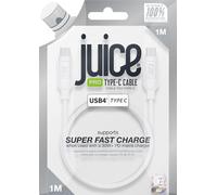 Juice JUI-CABLE-TYPEC-4.0-1M-RND-ECO-WHT USB cable USB4 Gen 2x2 USB C Blue White
