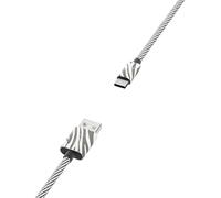 Juice Animals Braided USB-A to USB-C Charging Cable 1 m, Fast Charge & Data Sync Lead Compatible with iPhone 17 Range, Galaxy S24 Series, Pixel 9 & Other USB-C Devices - Zebra