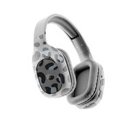 Juice Animals Wireless Headphones, Bluetooth On-Ear Headset with Adjustable Fit, 10 Hours Playtime, AUX & Wireless Listening, Compatible with iPhone 17, 16 & 15, Tablets & Laptops - Snow Leopard