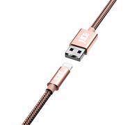 Juice Apple iPhone Lightning 2 m Braided Charger and Sync Cable for Apple iPhone 13, 13 Pro, 12, 12 Mini, SE, 11, XS, XR, X, 8, 7, 6, 5, iPad, Pro, Air, Mini, Airpods Pro- Rose Gold