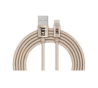 Juice Apple iPhone Lightning 2m Braided Charger and Sync Cable for Apple iPhone 13, 13 Pro, 12, 12 Mini, SE, 11, XS, XR, X, 8, 7, 6, 5, iPad, Pro, Air, Mini, Airpods Pro- Gold
