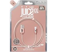Juice Apple Lightning Cable 3m Braided Eco Rose Gold,iPhone 14, Max, Pro, Plus,