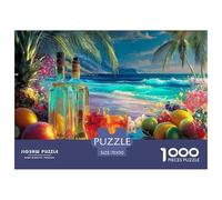 Juice Beer Jigsaw Puzzle 1000 Pieces Fit Adults Or Families Together Vacation Puzzle Game for The Whole for Women Home Decoration 100% Recvcled Cardboard 70x50cm/1000pcs