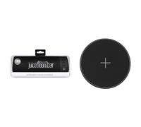 Juice Boom, Bluetooth Rechargeable Slim Speaker, Black & Wireless Charging QI Compatible 10 W Pad for Apple iPhone, Samsung,...