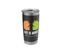 Juice Box with Straw are Saying Life is About Sharing Juice Stainless Steel Insulated Tumbler