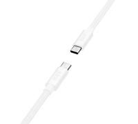 Juice Braided ECO USB-C to USB-C 2M Charging Cable, Fast Charge & Data Sync, Reversible Connectors, TPE Material, Compatible with iPhone 16, 15, iPad Pro, Samsung, Google, Laptops - White