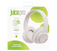 Juice®cans PRO, Active Noise Cancelling True Wireless On-Ear Headphones, 18 Hours Playtime, Fully Immersive Sound, Multi-Function Touch Controls, IPX4 | Foldable & Comfort Design - Smokey Cream