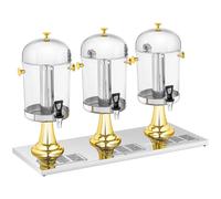 Juice Dispenser 3 x 8 L Cooling Inserts - Drinks Dispensers by Royal Catering Silver