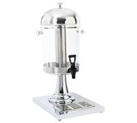 Juice dispenser 8L stainless steel & plastic 26.5x35x57cm drip tray ice core tap