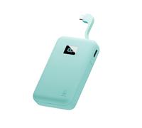 Juice Eco Integrated Power Bank, Portable Charger 12,000mAh with Built-in USB-C Cable & Digital Display, Fast USB-C Output, PowerBank for iPhone 15 16 Pro Max, Samsung, Android, iPad, DJI - Teal