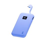 Juice Eco Integrated Power Bank, Portable Charger 5,000 mAh with Built-in Cable & Digital Display, USB-C Output, Power Bank for iPhone 15 16 Pro Max, Samsung, Xiaomi, iPad, GoPro - Ultra Marine