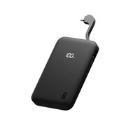 Juice Eco Integrated Power Bank, Portable Charger 5,000 mAh with Built-in Cable & Digital Display, USB-C Output, Power Bank for iPhone 15 16 Pro Max, Samsung, Xiaomi, Android, iPad, DJI, GoPro