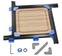 Juice Groove Router Jig, Adjustable Guide for 18"x18" Cutting Boards w/Corner Guides | Create Perfect Square/Round/Triangle Handle Grooves