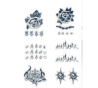 Juice Herbal Tattoo Sticker Realistic Black Rose Dark Series Waterproof And Long-Lasting