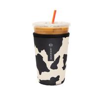 Juice It Java Juice Iced Coffee & Cold Soda Insulated Neoprene Cup Sleeve (Cow Print, Medium: 24-28oz)