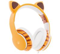 Juice JUI-ANI-HPHON-TIG headphones/headset Wired & Wireless Head-band Music Bluetooth Orange, White