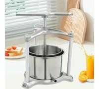 Juice Maker, Manual Fruit Wine Press for Apples, Carrots, Oranges, Berries & Vegetables, 100% Natural Juice Extraction with Triangular Handle and Stainless Steel Barrels