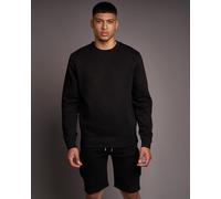 Juice Cranwood Men's Essential Crew Neck Sweatshirt - Premium Cotton-Rich Comfort in Black | Size: Large Juice Black L