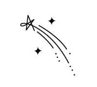 Juice Plant Ink Is Waterproof Semi-Permanent And Long-Lasting For 2 Weeks Shooting Star Temporary Tattoo Sticker Beautiful Summer Shooting Star Sky Cute Girl