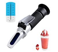 Juice Refractometer Hydrometer with ATC, Brix Reader Meter Refractometer, Brix 0-32% Measuring Sugar Content in Fruit, Saccharimeter Refractometer for Replacement Brix Hydrometer Set