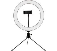 Juice Social Perfect Glow Ring light, 10 Brightness Levels, 360 Degree Rotatable Ball Joint for the Best Angle, Phone Holder, Metal Finish, 10” Light